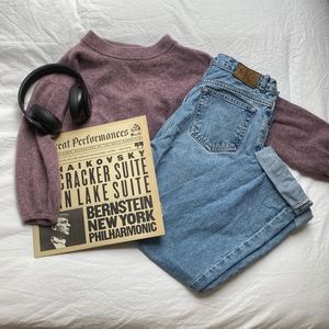 Wool purple cropped sweater